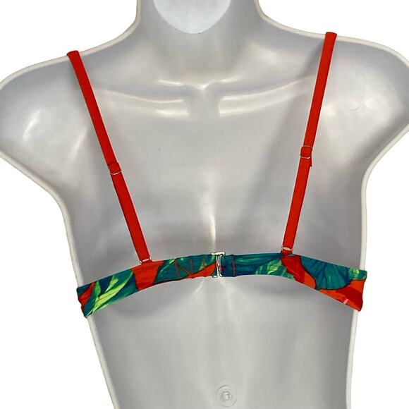 NWT Xhilaration Bralette Push Up Bikini Top Tropical Print Underwire Back XS - Picture 2 of 14